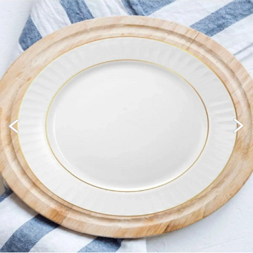 Güral Porselen 20 Cm Sedef Çift File 12 Li Pasta Sunum Ve Servis Takımı