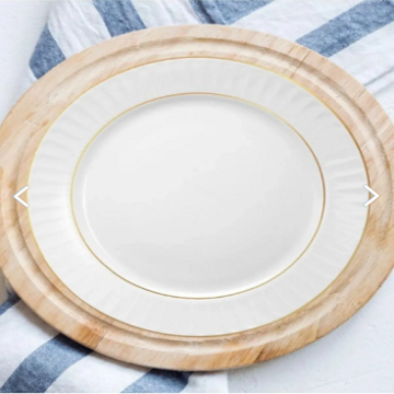 Güral Porselen 20 Cm Sedef Çift File 12 Li Pasta Sunum Ve Servis Takımı