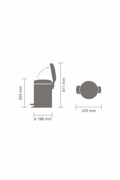Bra 112126 Beyaz Pedallı Çöp Kova 3l
