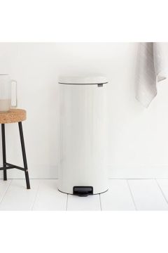 Bra 111785 Beyaz Pedallı Çöp Kova 30l