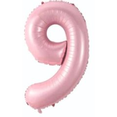 9- RAKAM 34'' PEMBE RENK BALON 76 CM