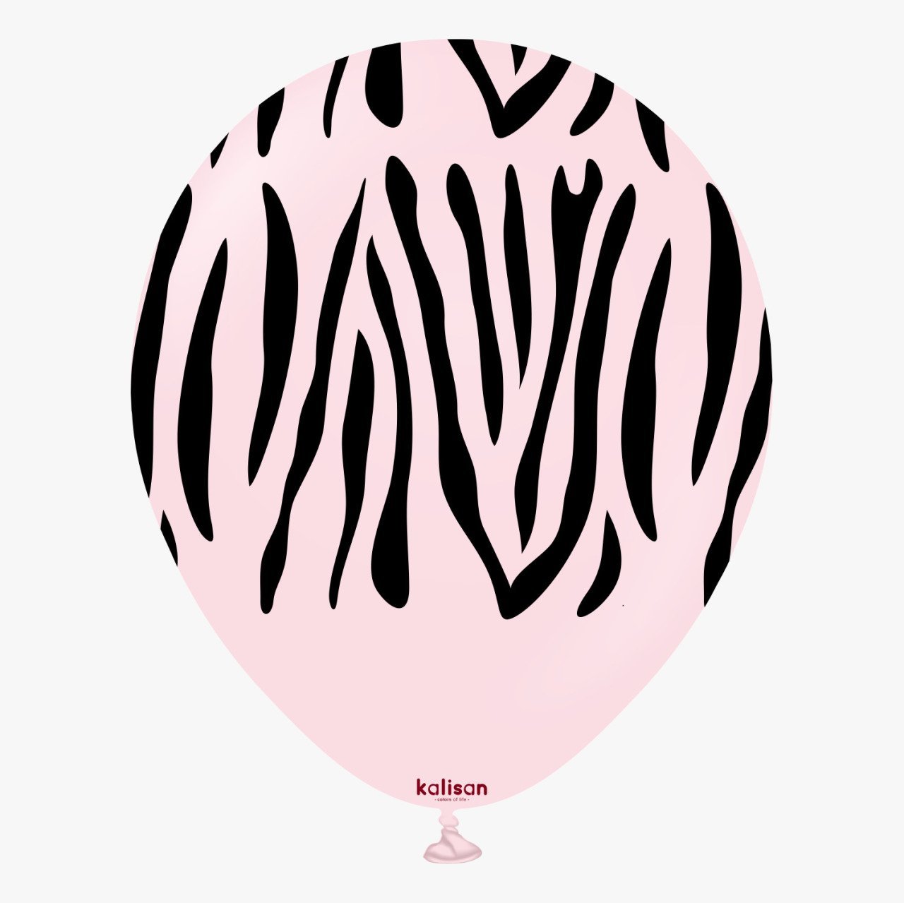 12'' Safari Açık Pembe Zebra Tema Baskı 25'li