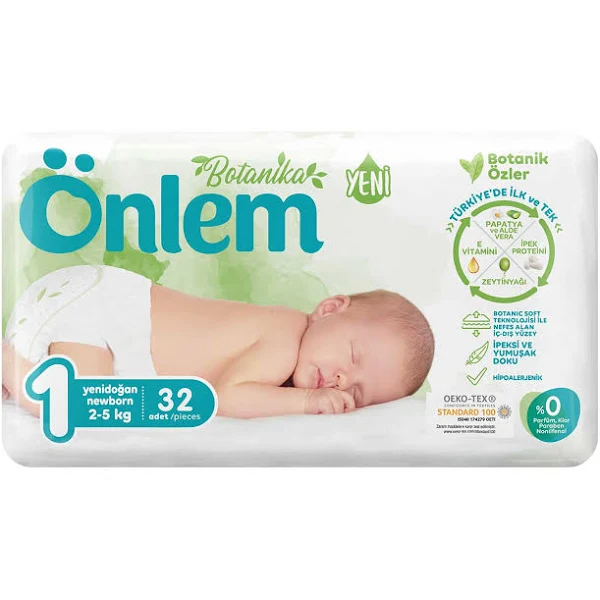 ÖNLEM BOTANİCA ÇOCUK BEZİ YENİ DOĞAN NO:1 32 Lİ