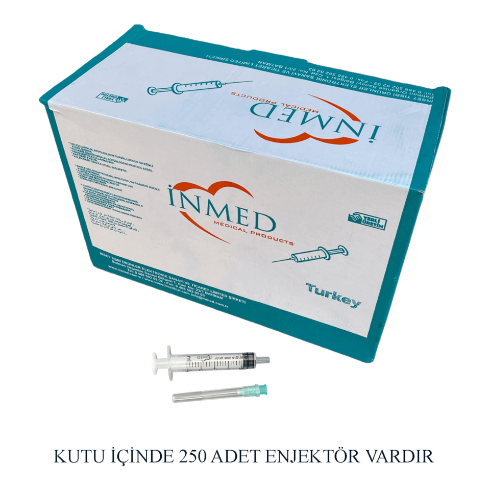 ENJEKTÖR 2 cc YEŞİL İNMED 250Lİ