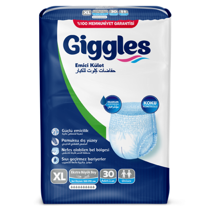 GİGGLES KÜLOT BEZ XL BEDEN 30'LU
