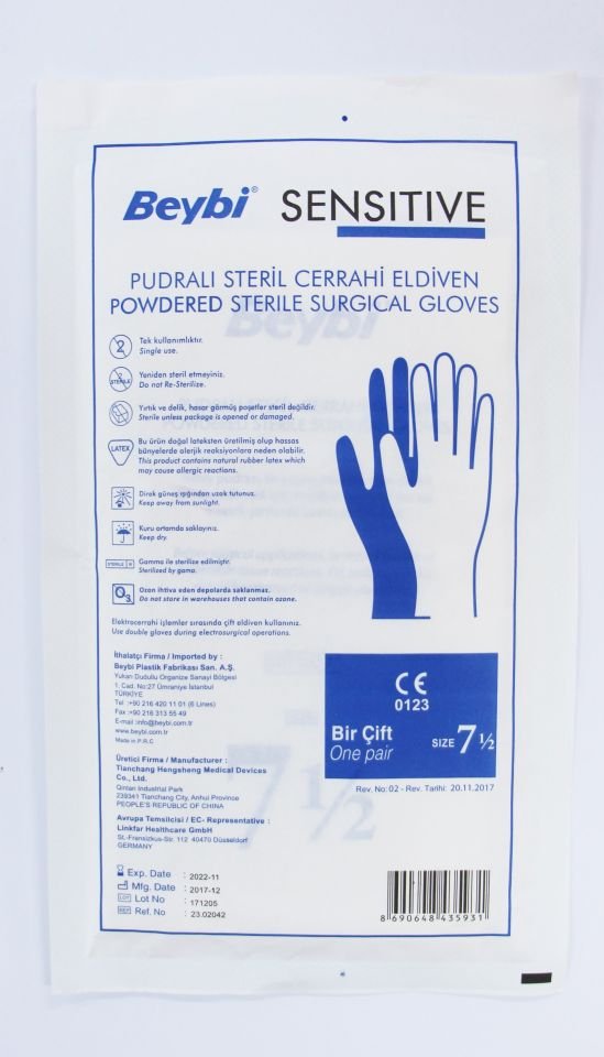STERİL ELDİVEN No:7,5