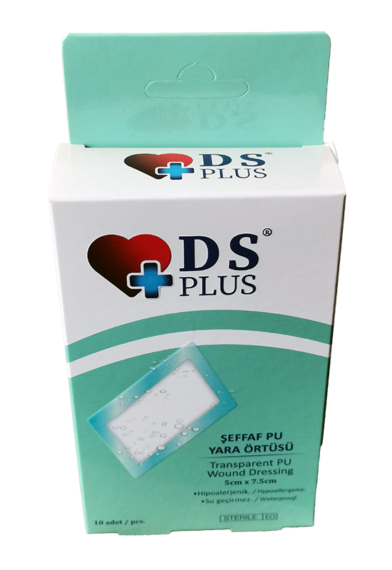 STERİL ŞEFFAF YARA PEDİ 5CM X 7.5CM 10LU DS PLUS