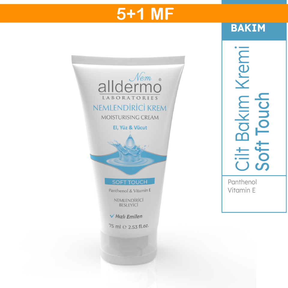ALLDERMO NEM. EL, YÜZ, VÜCUT KREM SOFT TOUCH 75 ML