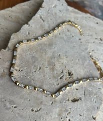 KARE DETaY GOLD TASARIM KOLYE