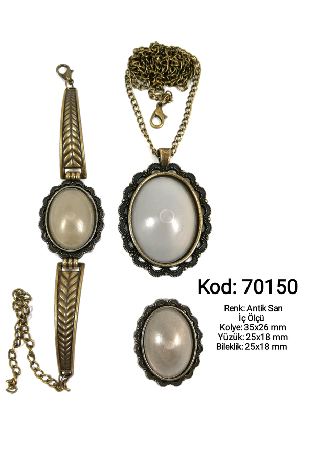 Kolye Yüzük Bileklik Seti 70150
