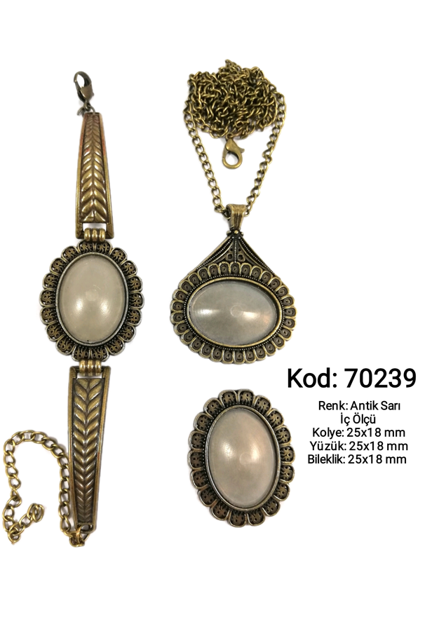 Kolye Yüzük Bileklik Seti 70239
