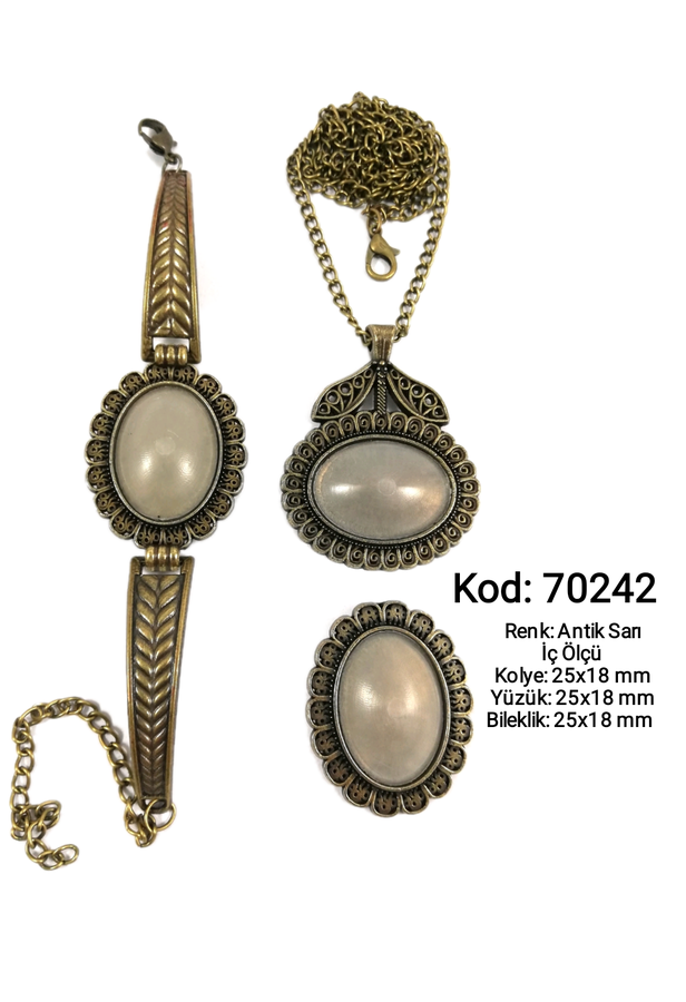 Kolye Yüzük Bileklik Seti 70242