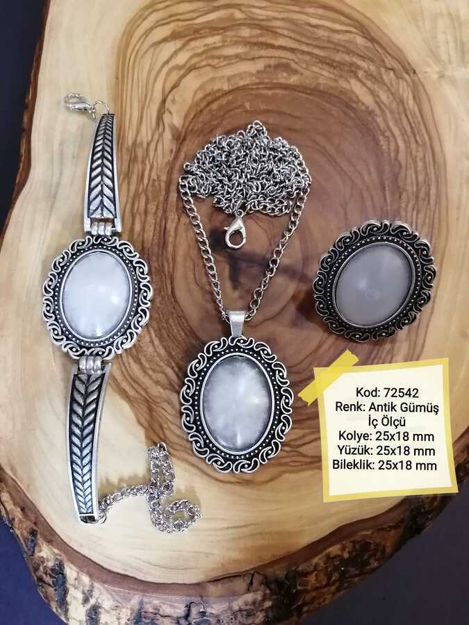 Kolye Yüzük Bileklik Seti 72542