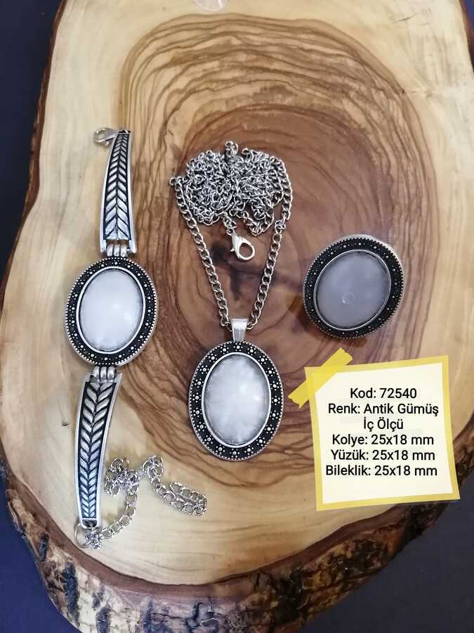 Kolye Yüzük Bileklik Seti 72540