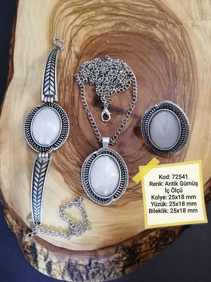 Kolye Yüzük Bileklik Seti 72541