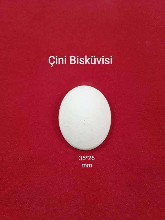 35x26 mm Oval Çini Takı Bisküvisi