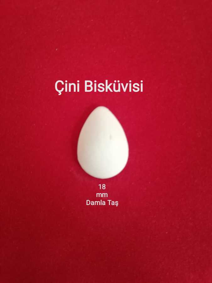 18 mm Damla Taş Çini Takı Bisküvisi