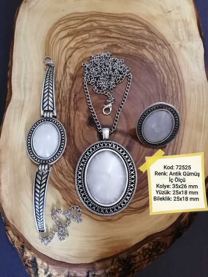 Kolye Yüzük Bileklik Seti 72525