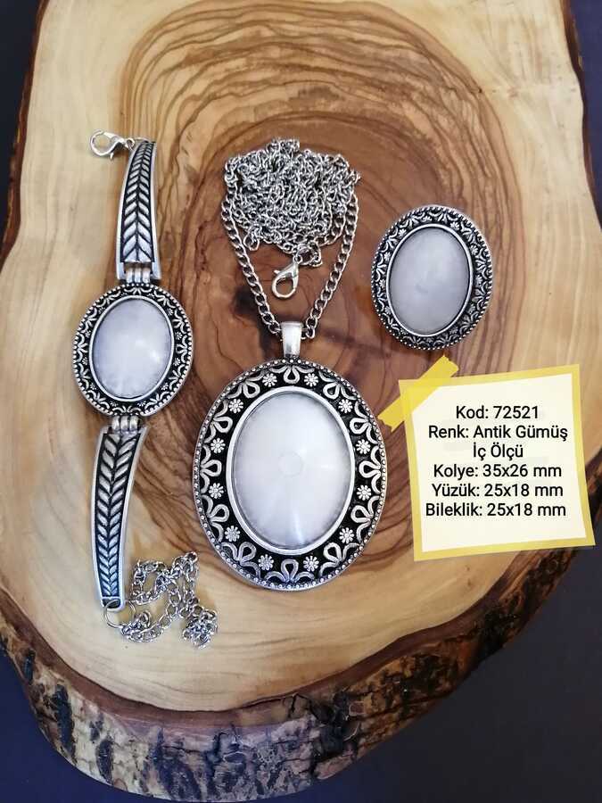 Kolye Yüzük Bileklik Seti 72521