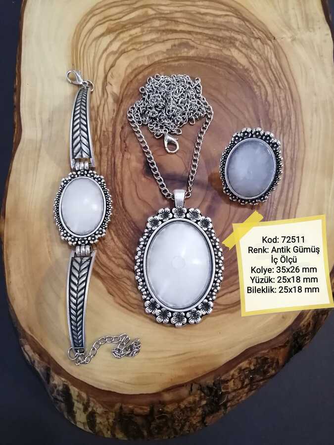 Kolye Yüzük Bileklik Seti 72511