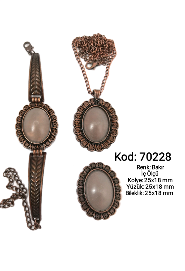 Kolye Yüzük Bileklik Seti 70228