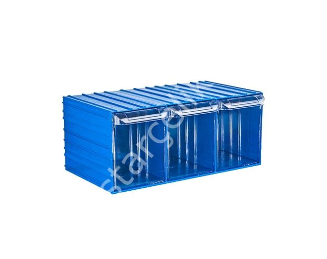 Hipaş Plastik - 3 Şeffaf Çekmeceli Kutu - 401-3