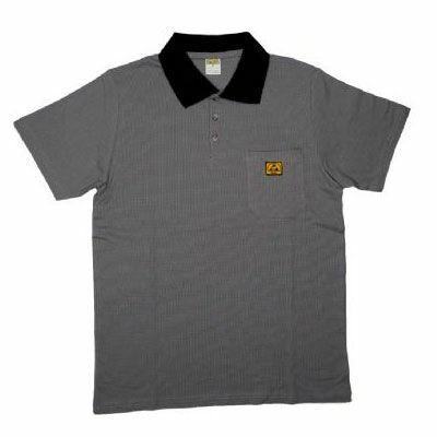 Antistatik Polo Yaka Gri Renkli T-Shirt(Beden:L)