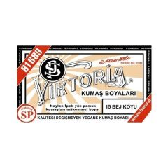 Viktoria Kumaş Boyası Koyu Bej 2Pk+Fiske Sabitleme 1Pk