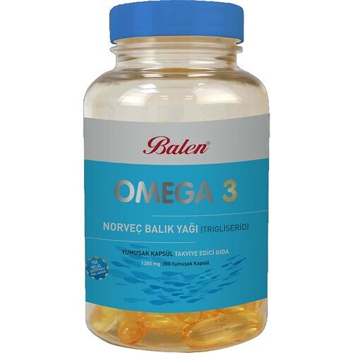 Balen Omega 3 Norveç Balık Yağı 1380 Mg 200 Kapsül (Trigliserid Form)