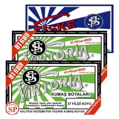 Viktoria Kumaş Boyası Filizi Koyu 2Pk+Fiske Sabitleme 1Pk