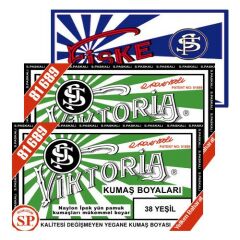Viktoria Kumaş Boyası Yeşil 2Pk+Fiske Sabitleme 1Pk