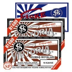 Viktoria Kumaş Boyası Kahve Rengi 2Pk+Fiske Sabitleme 1Pk