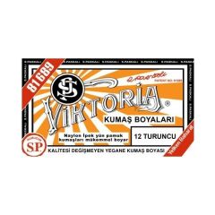 Viktoria Kumaş Boyası Turuncu 2Pk+Fiske Sabitleme 1Pk