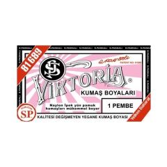 Viktoria Kumaş Boyası Pembe 2Pk+Fiske Sabitleme 1Pk