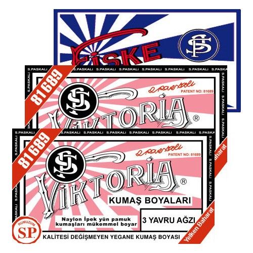 Viktoria Kumaş Boyası Yavruağzı 2Pk+Fiske Sabitleme 1Pk