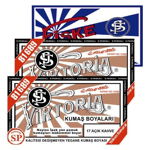 Viktoria Kumaş Boyası Açık Kahve 2Pk+Fiske Sabitleme 1Pk