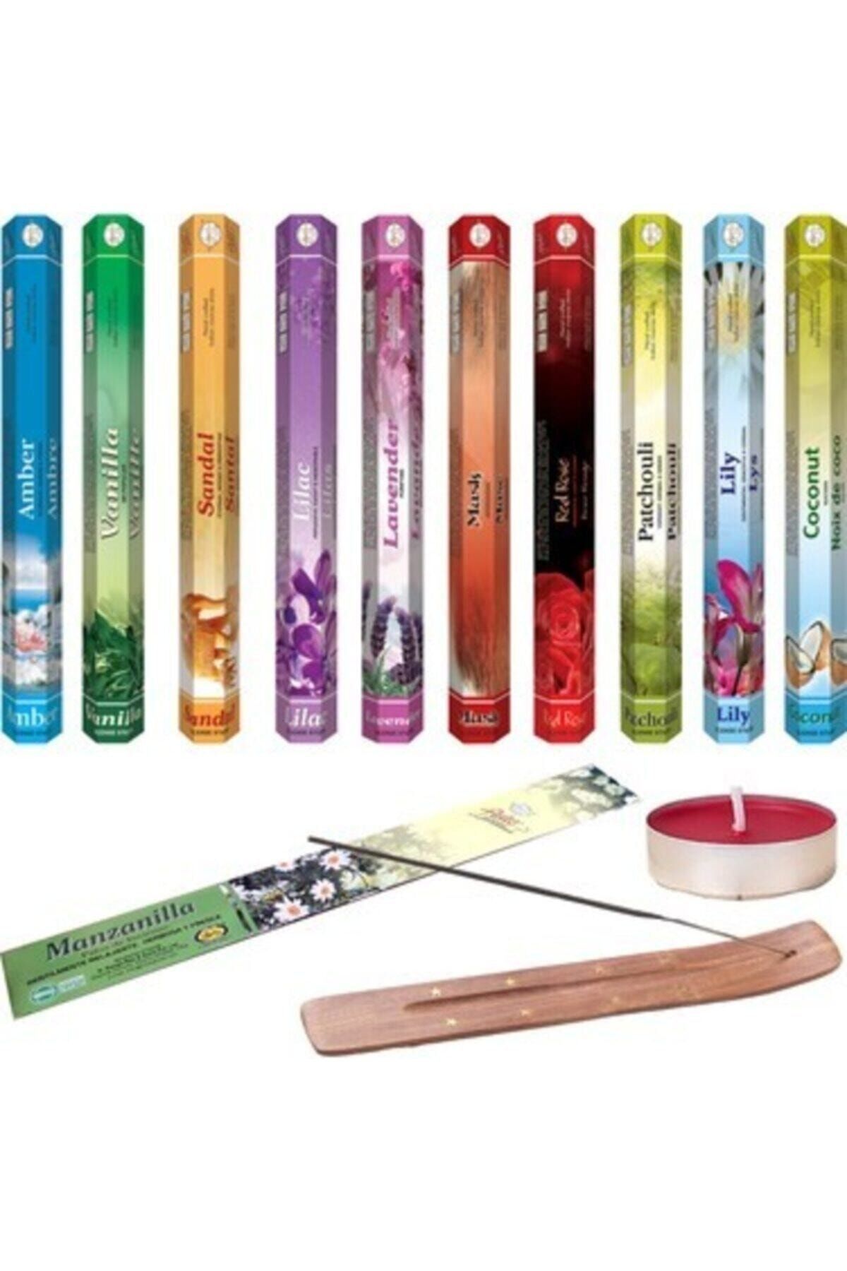 Flute Tütsü Çubuk 10 X 20li + Ahşap Tütsü Kayığı