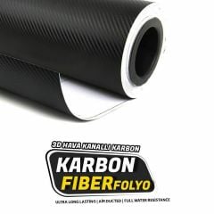 3D Karbon Fiber Folyo Siyah 90CM X 152CM