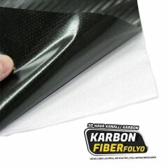 Karbon Fiber Folyo 3D Siyah Hava Kanallı 200CM X 152CM