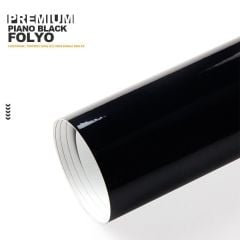 Piano Black  Siyah Cam Tavan Görünümlü Hava Kanallı Parlak Koruma Jelatinli Folyo  60CM x 152CM