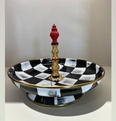 Damalı Pasta Tabağı