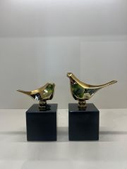 Kuş Dekor Gold İkili