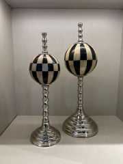İthal Küre Desenli Gümüş