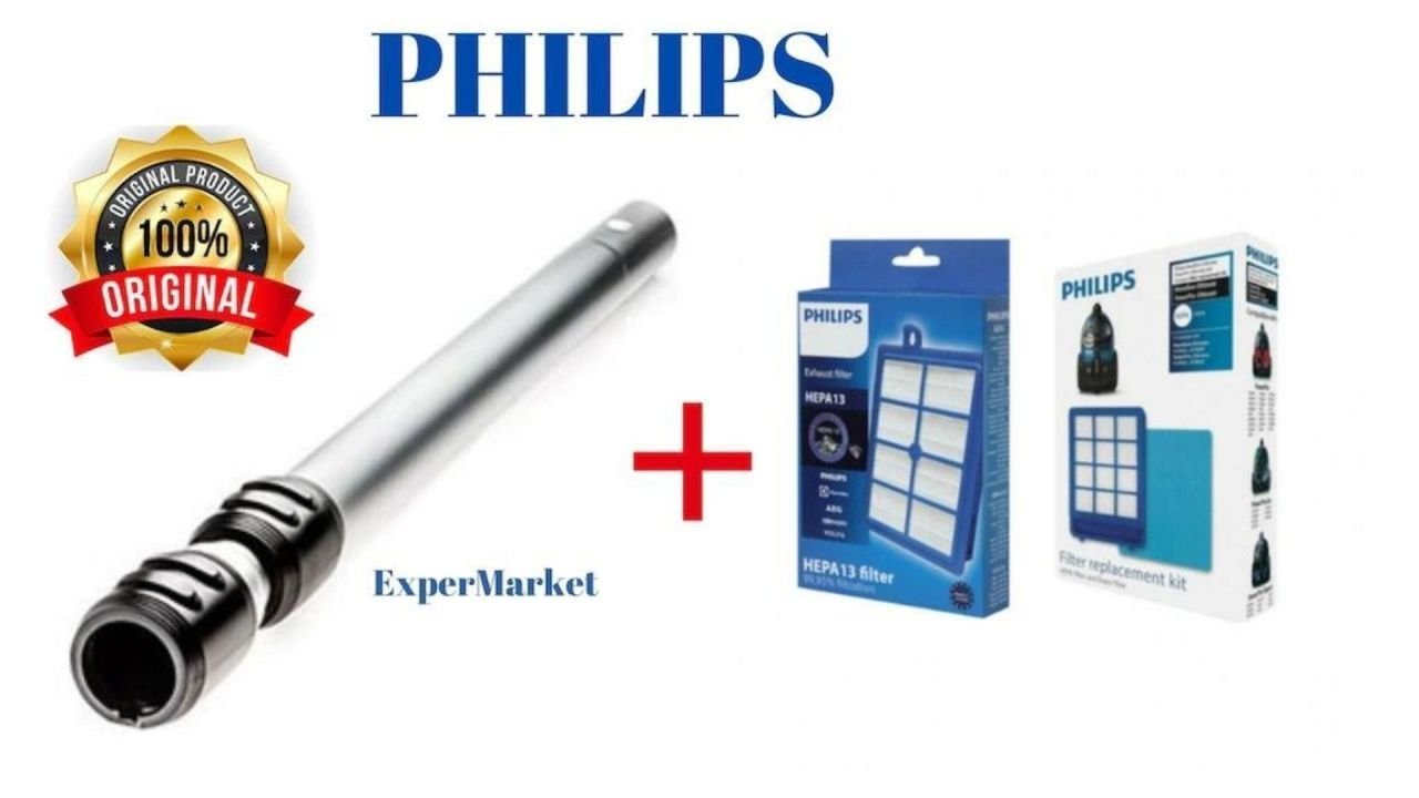 PHILIPS FC 9911/01 Marathon Ultımate Çelik Uzatma Borusu + Filtre Seti Komple ( Yıkanabilir )