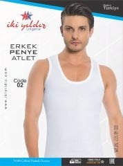 İki Yıldız Erkek Süprem Pamuklu Atlet 02