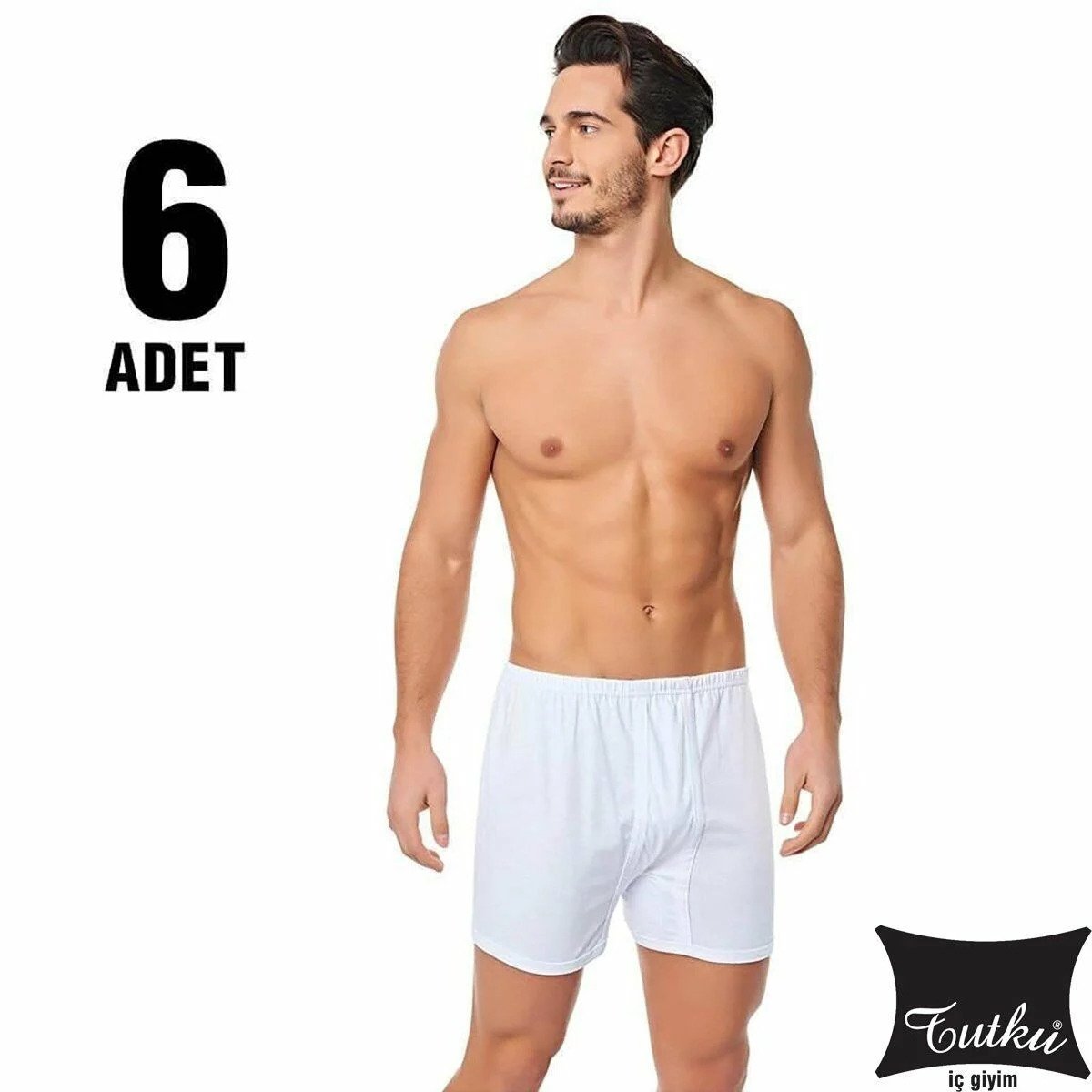 Tutku 6'lı Beyaz Erkek Penye Paçalı Arjantin 0110