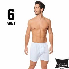 Tutku 6'lı Beyaz Erkek Penye Paçalı Arjantin 0110