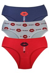 Cottondance Kadın Renkli Yüksek Bel Büyük Beden Külot 3'lü Mix Paket
