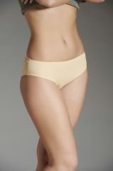 New Panty Lazer Kesim Silikonlu Ten Rengi Bikini Külot