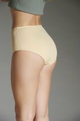 New Panty Lazer Kesim Silikonlu Ten Rengi Yüksek Bel Külot S - Ten Rengi